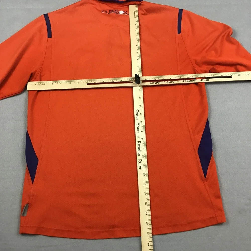 Vintage Clemson Tigers Shirt Men Medium Orange Nike Dri Fit NCAA Paw Y2K 2000s *